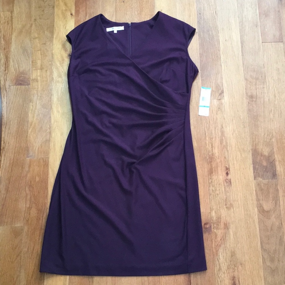 CCO SALE! Deep Purple Dress Side Gathered